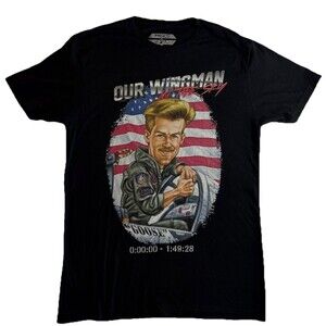 Top Gun Goose T-Shirt Large – Our Wingman Tee USA Flag Movie Tribute